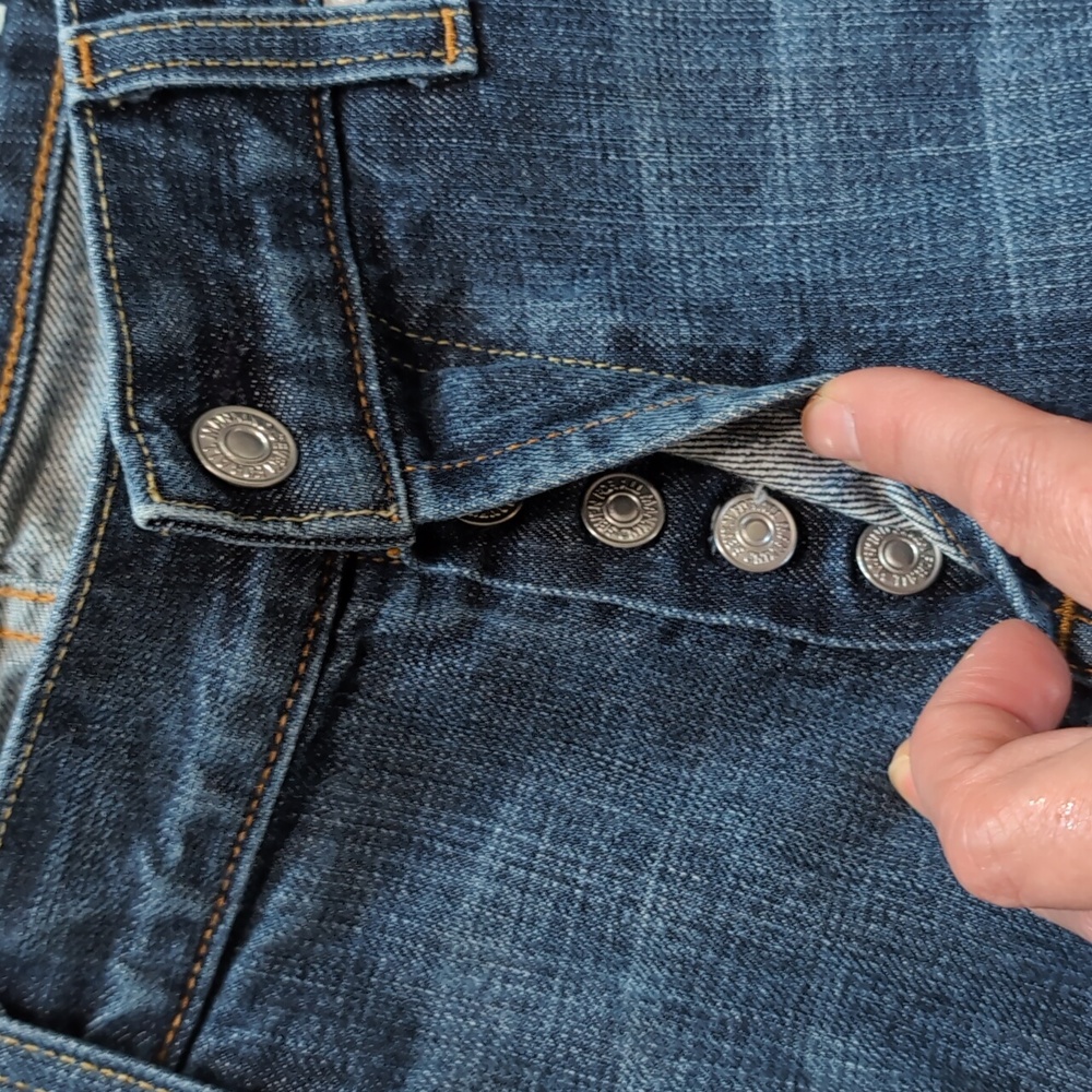 Seven 7 for all Mankind standard jeans, button fly, blue denim, men's 36 - Picture 4 of 15